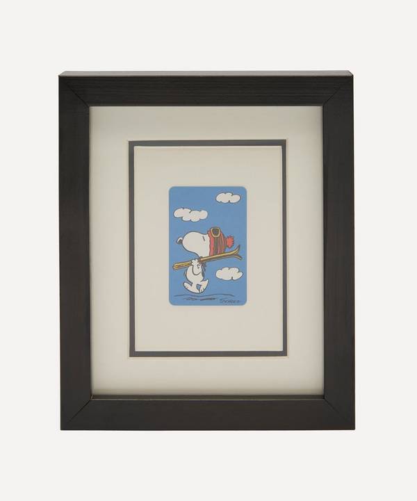 Vintage Playing Cards - Snoopy Skiing Vintage Framed Playing Card image number 0