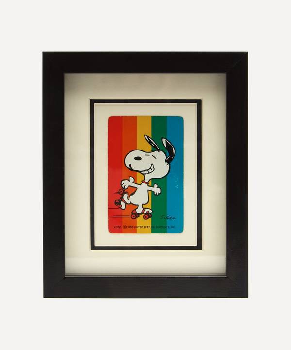 Vintage Playing Cards - Snoopy Rainbow Vintage Framed Playing Card