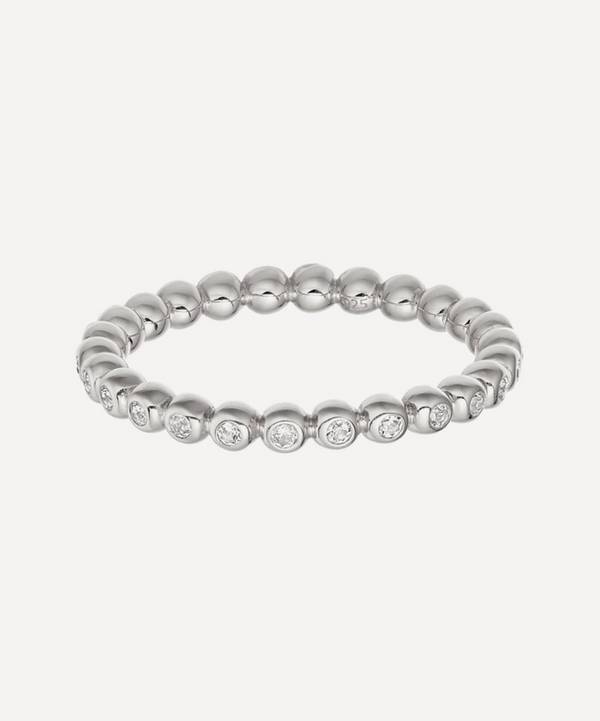 Astley Clarke - Silver Stilla Arc White Sapphire Eternity Ring image number 0