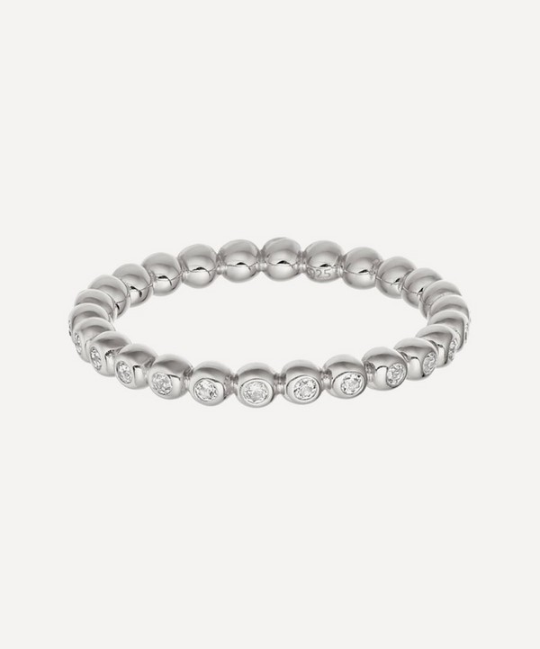 Astley Clarke - Silver Stilla Arc White Sapphire Eternity Ring image number null