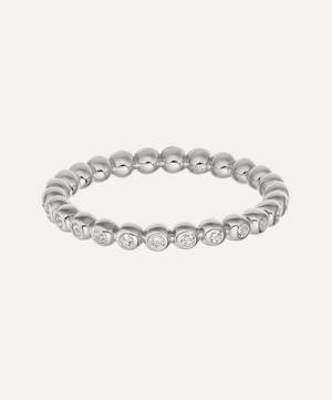 Silver Stilla Arc White Sapphire Eternity Ring