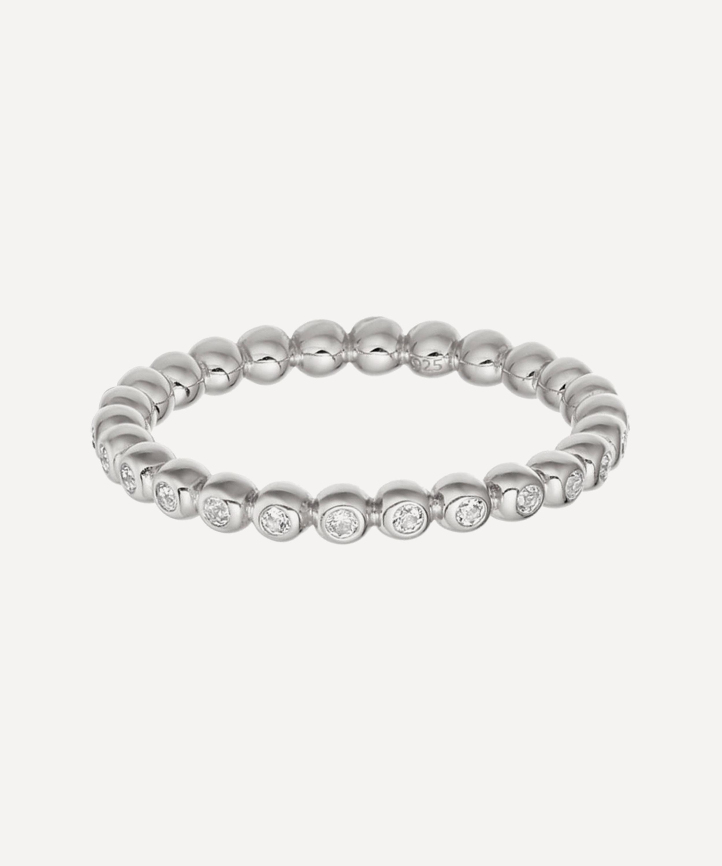 Astley Clarke - Silver Stilla Arc White Sapphire Eternity Ring image number 
