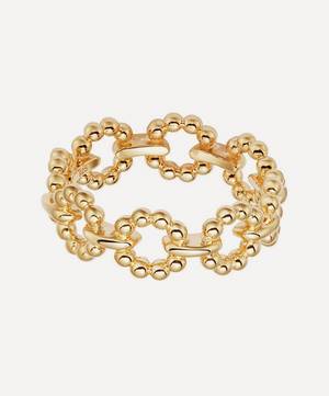 Gold Plated Vermeil Silver Stilla Arc Chain Ring