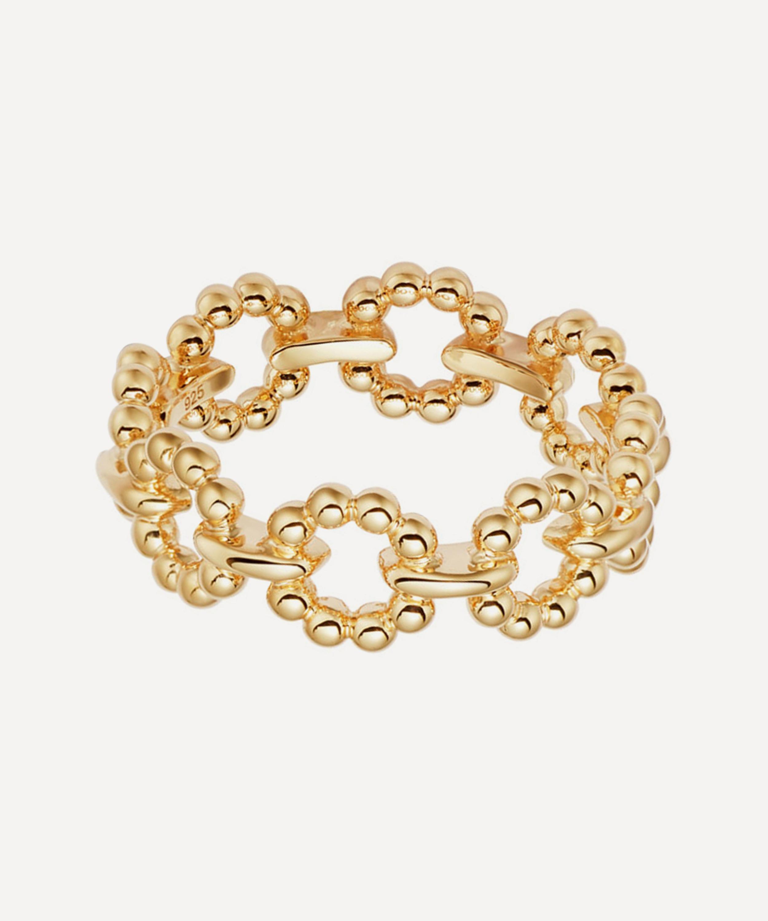 Astley Clarke - Gold Plated Vermeil Silver Stilla Arc Chain Ring image number 