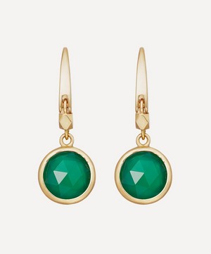 Astley Clarke - Gold Plated Vermeil Silver Stilla Green Onyx Drop Earrings image number 0