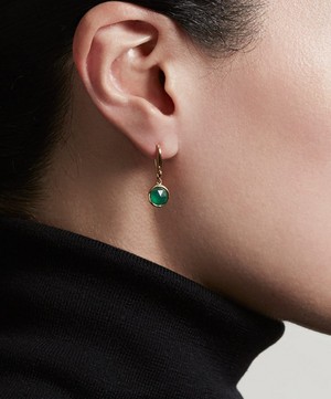 Astley Clarke - Gold Plated Vermeil Silver Stilla Green Onyx Drop Earrings image number 1