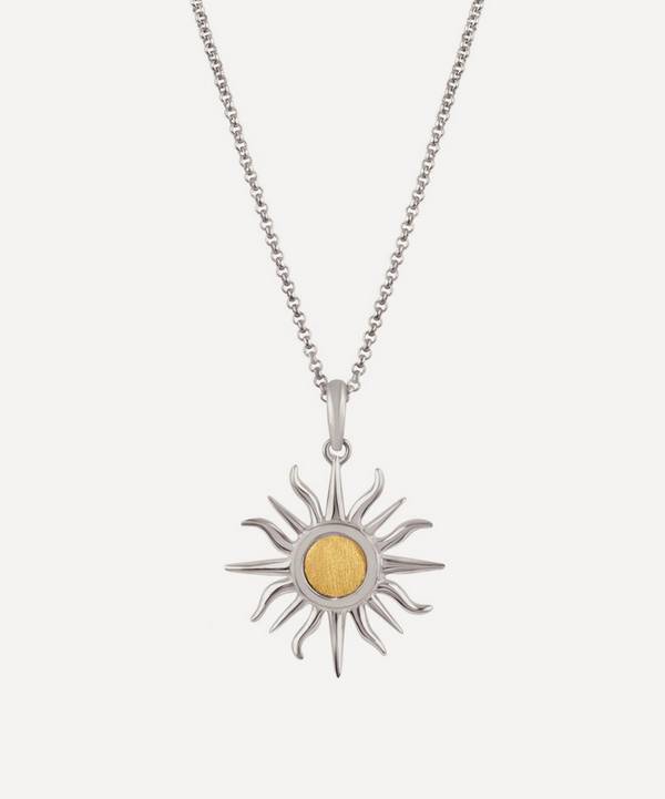 Dinny Hall - Silver and Gold Sun Charm Pendant Necklace image number 0