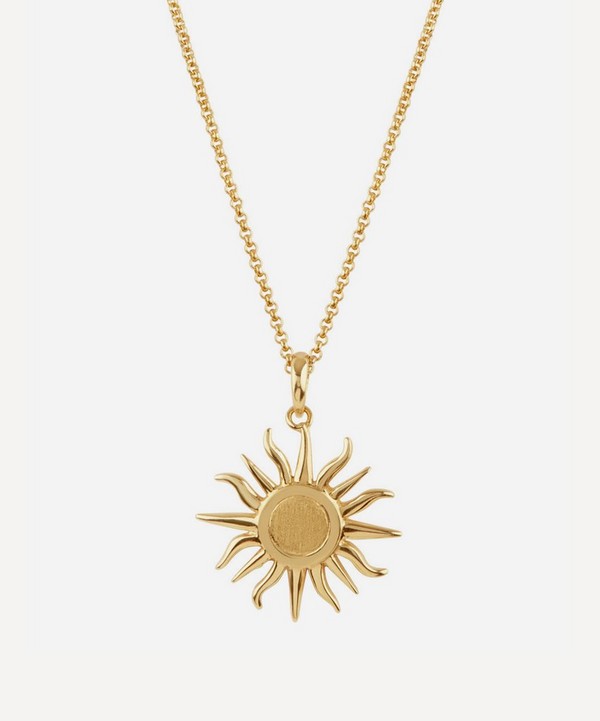 Dinny Hall - Gold Plated Vermeil Silver Sun Charm Pendant Necklace image number null