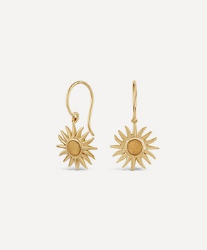 Dinny Hall - Gold Plated Vermeil Silver Sun Charm Drop Earrings image number 2
