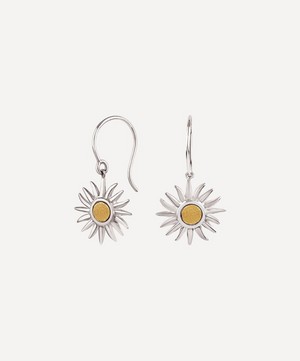 Dinny Hall - Silver and Gold Sun Charm Drop Earrings image number 2