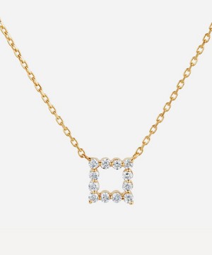 Dinny Hall - 14ct Gold Shuga Diamond Open Cube Pendant Necklace image number 0