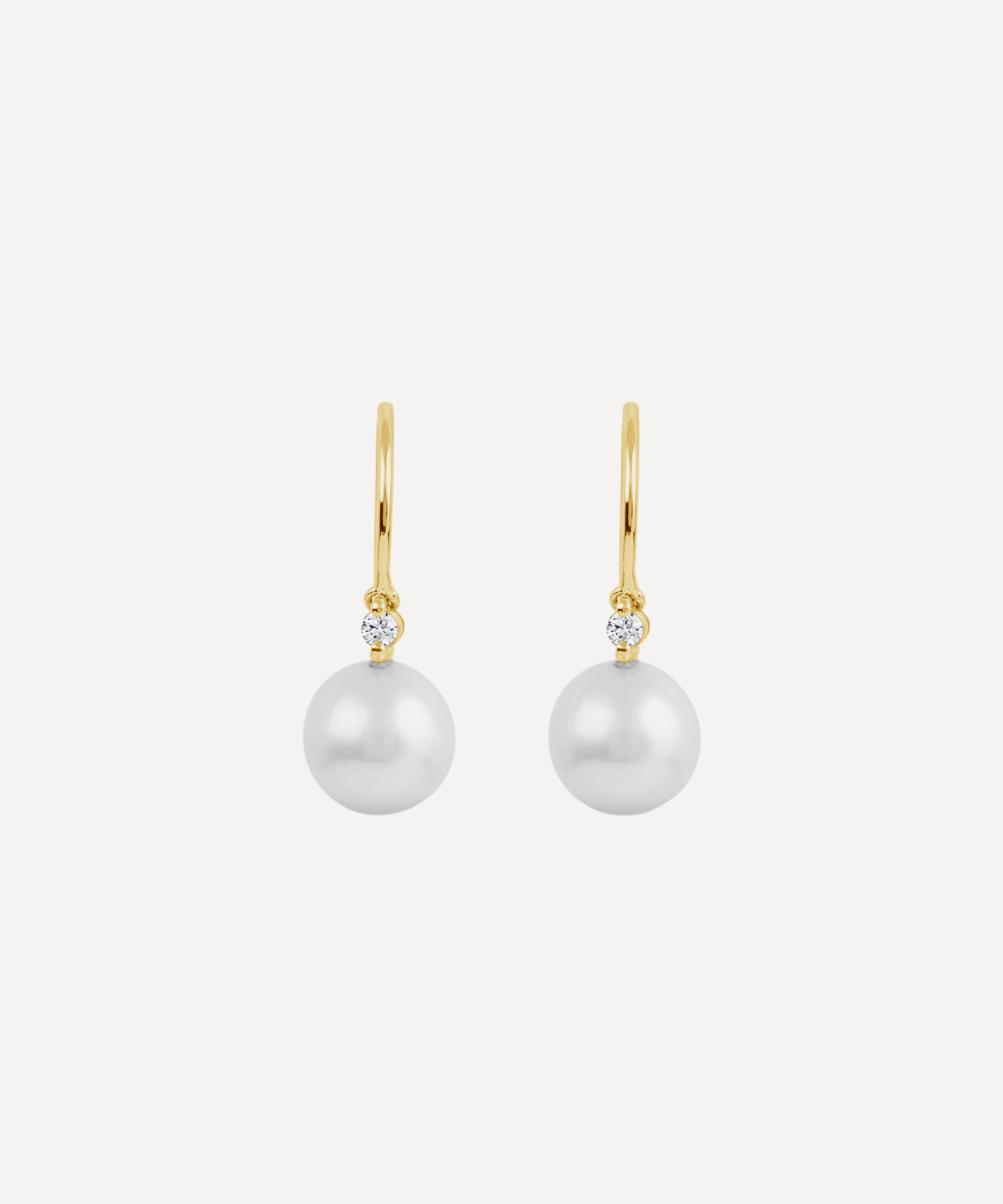 Dinny Hall - 14ct Gold Shuga Pearl and Diamond Drop Earrings image number 0