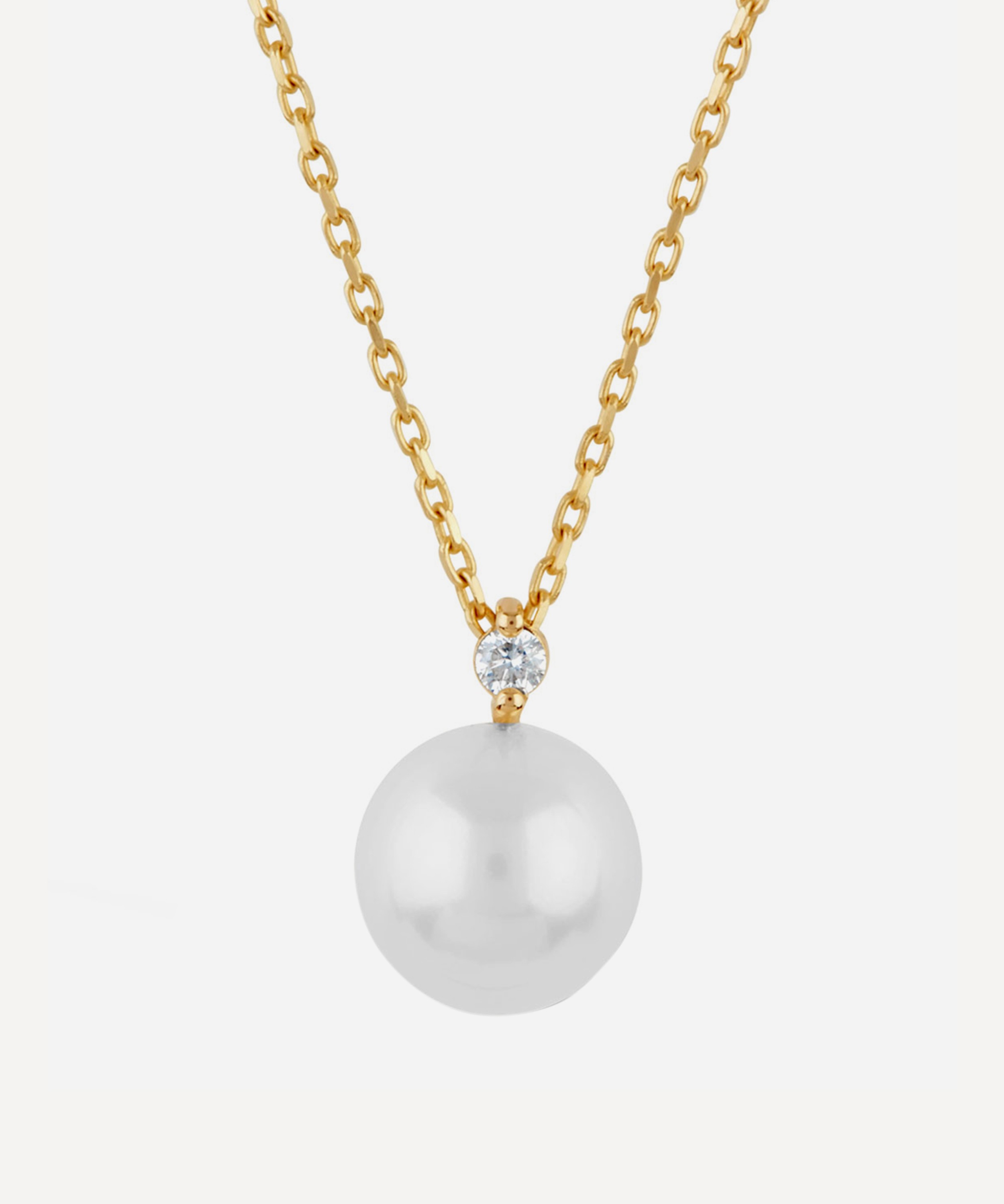 Dinny Hall - 14ct Gold Shuga Pearl and Diamond Pendant Necklace