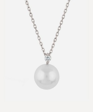 14ct White Gold Shuga Pearl and Diamond Pendant Necklace