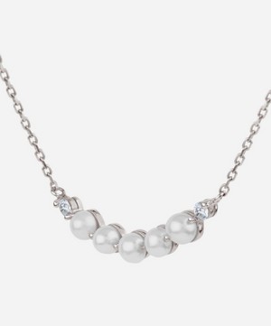 Dinny Hall - 14ct White Gold Shuga Pearl and Diamond Bar Pendant Necklace image number 2