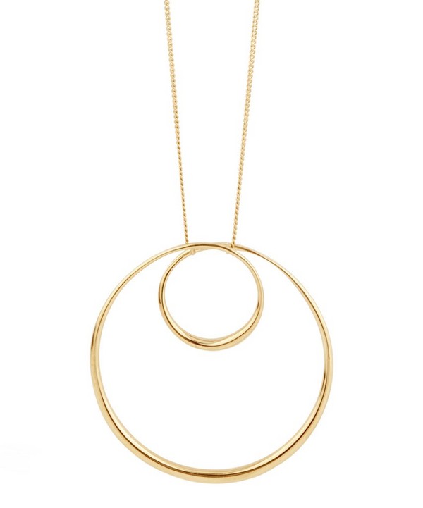 Dinny Hall - Gold Plated Vermeil Silver Signature Swirl Pendant Necklace image number null