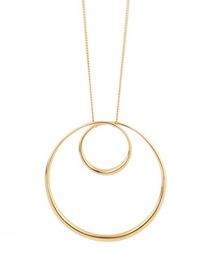 Dinny Hall - Gold Plated Vermeil Silver Signature Swirl Pendant Necklace image number 0