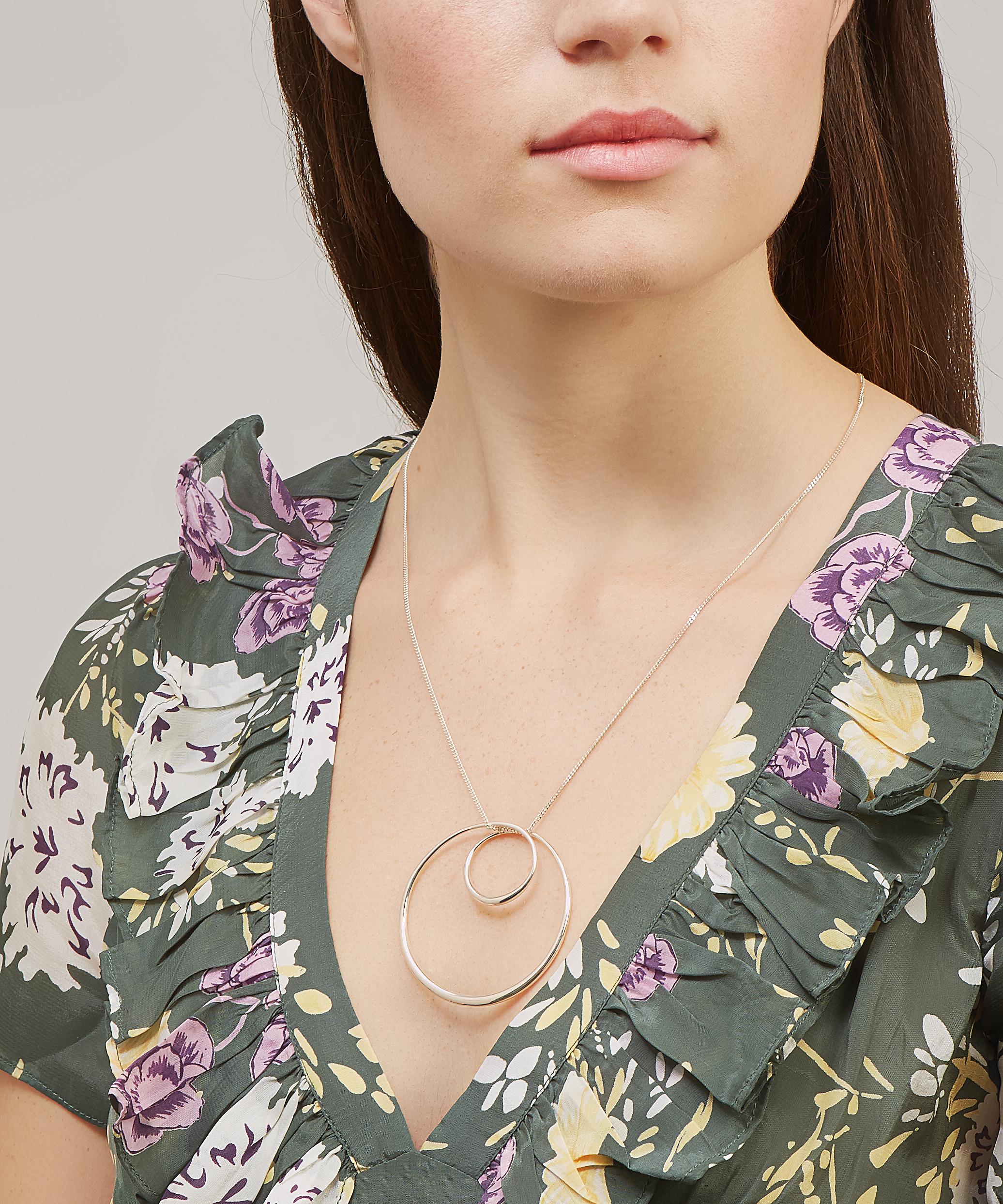 Dinny Hall - Silver Signature Swirl Pendant Necklace image number 1