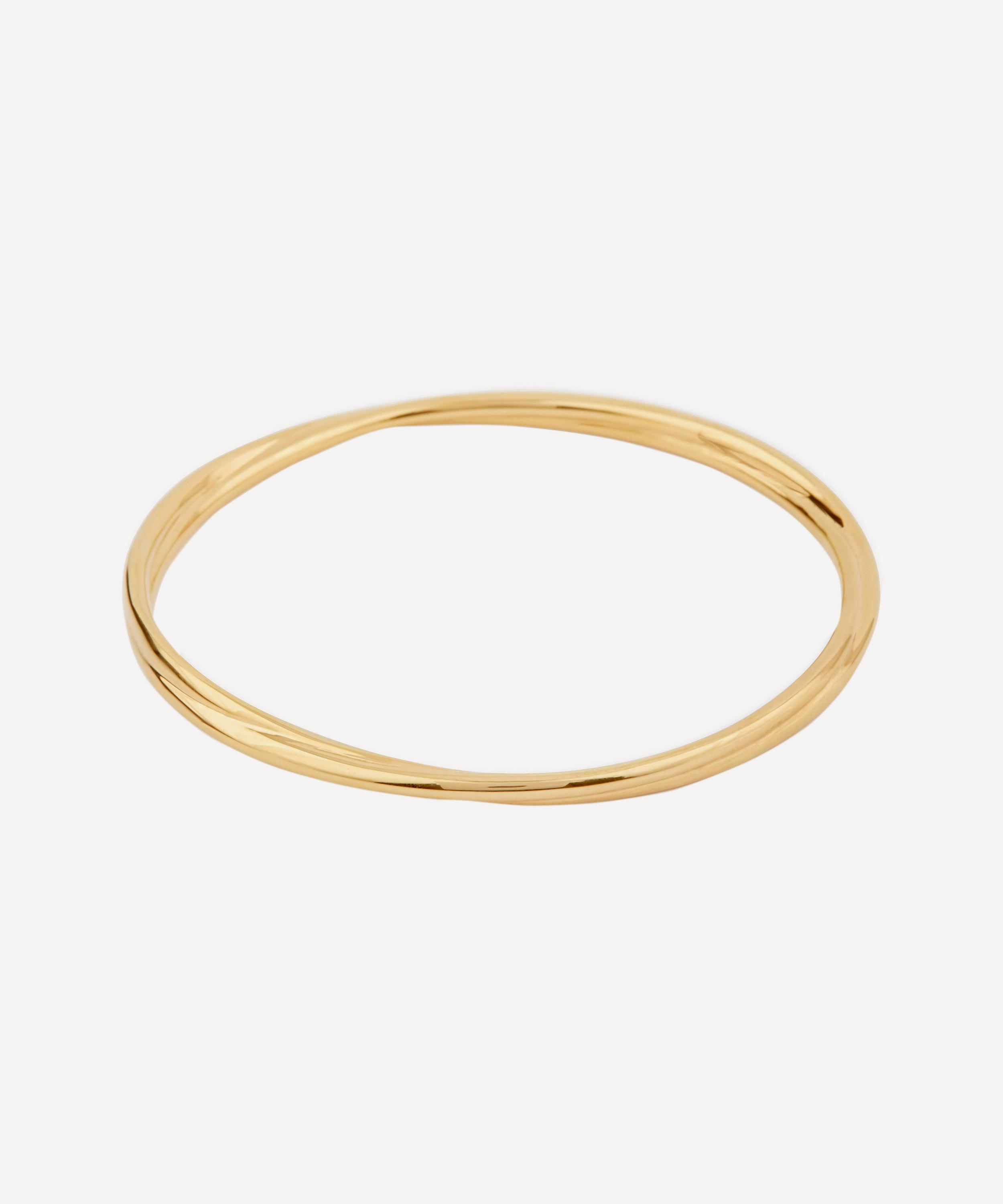 Dinny Hall - Gold Plated Vermeil Silver Twist Bangle image number 