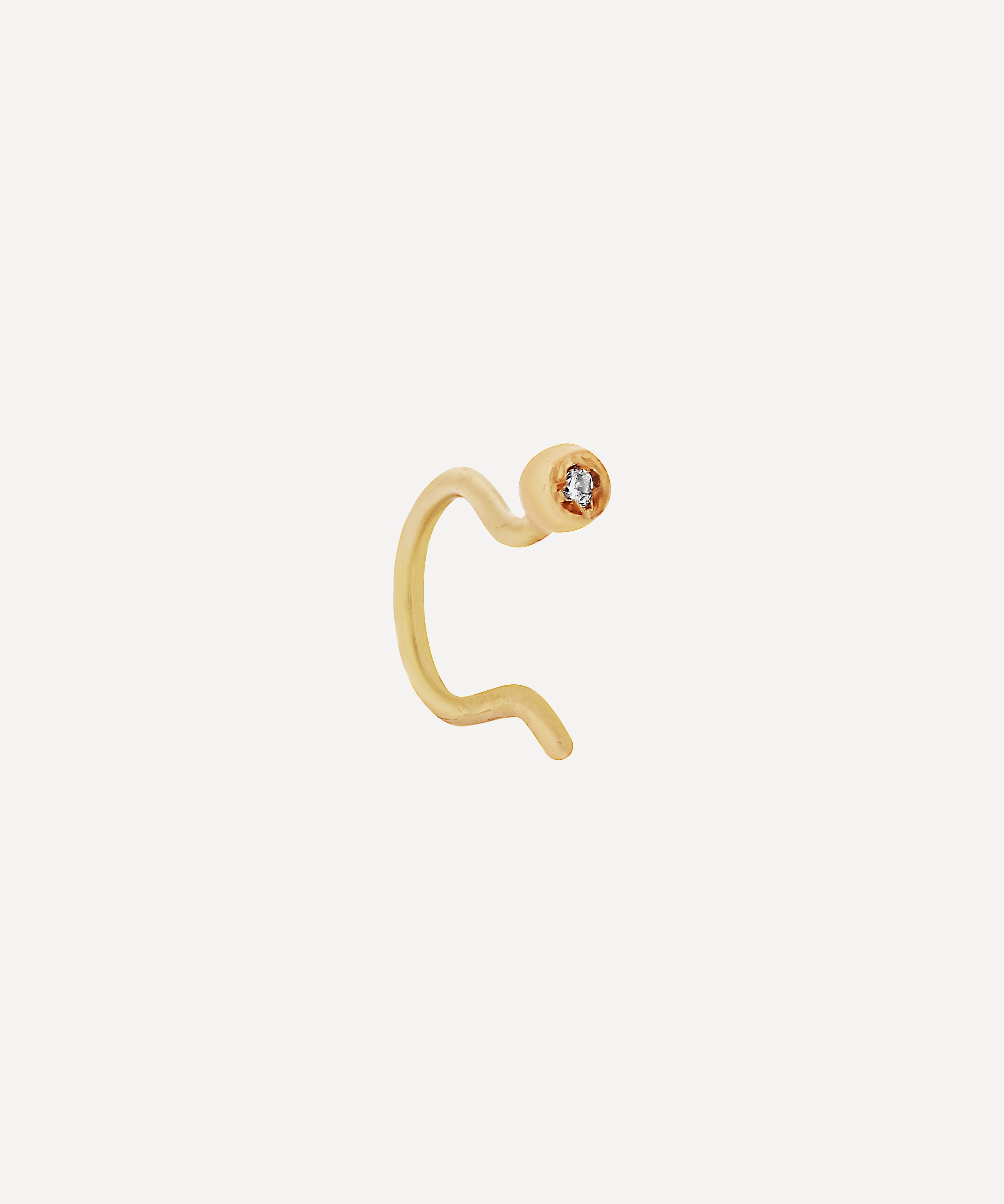 Atelier VM - 18ct Gold Tappabuchi Single Diamond Earring image number 0