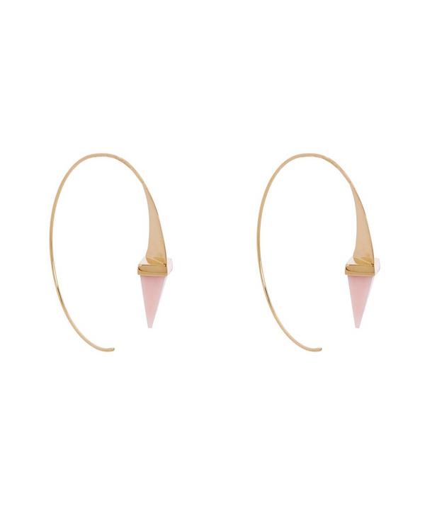 Atelier VM - 18ct Gold Sofia Rose Opal Hoop Earrings image number null