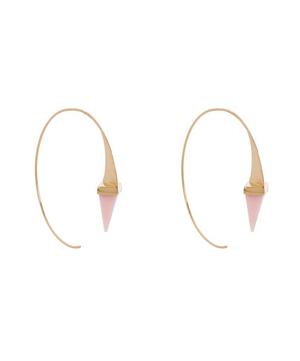 Atelier VM - 18ct Gold Sofia Rose Opal Hoop Earrings image number 0