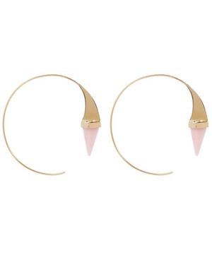 Atelier VM - 18ct Gold Sofia Rose Opal Hoop Earrings image number 2