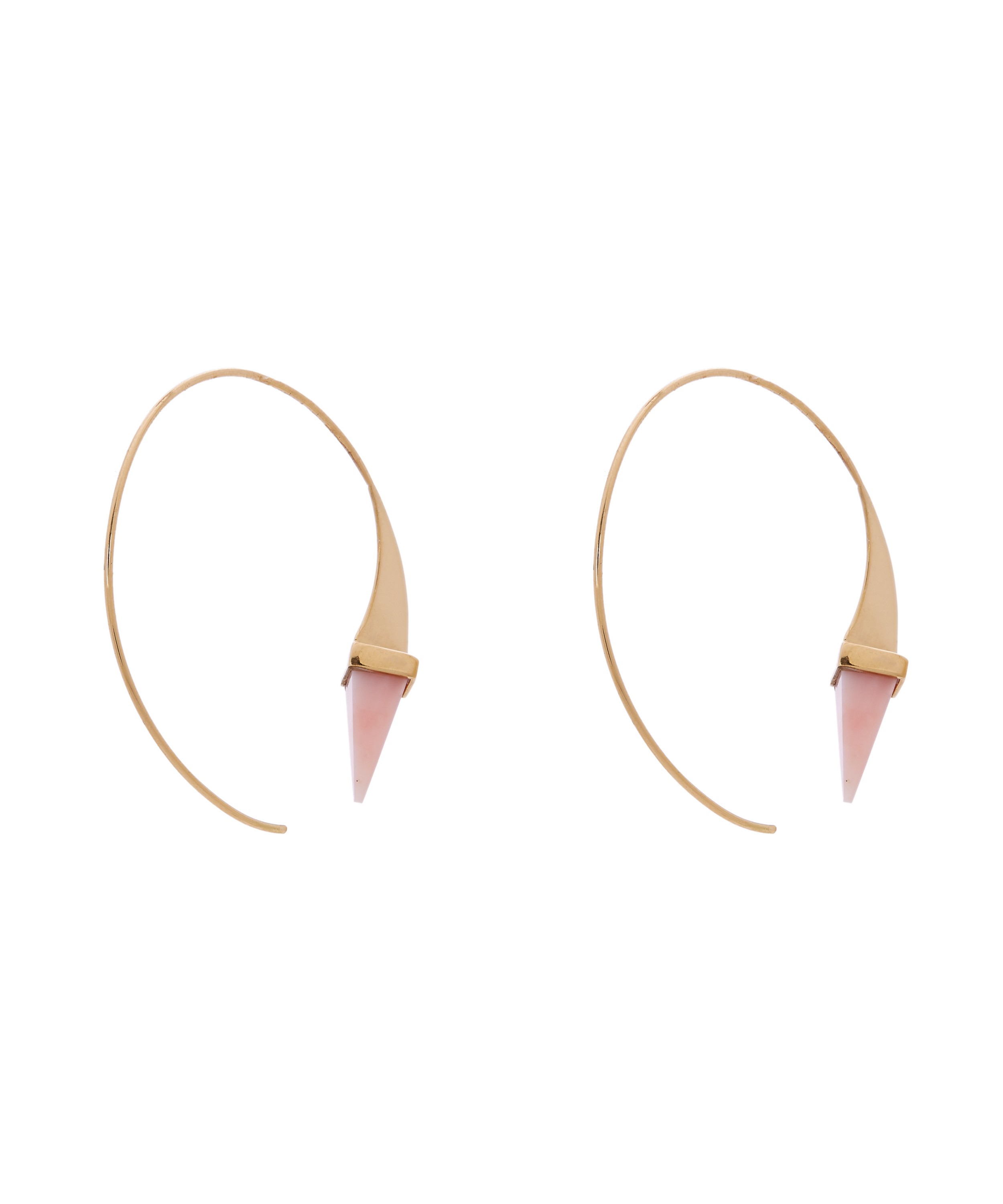Atelier VM - 18ct Gold Sofia Rose Opal Hoop Earrings image number 3