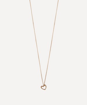 Atelier VM - 9ct Gold Darling Long Heart Pendant Necklace image number 2