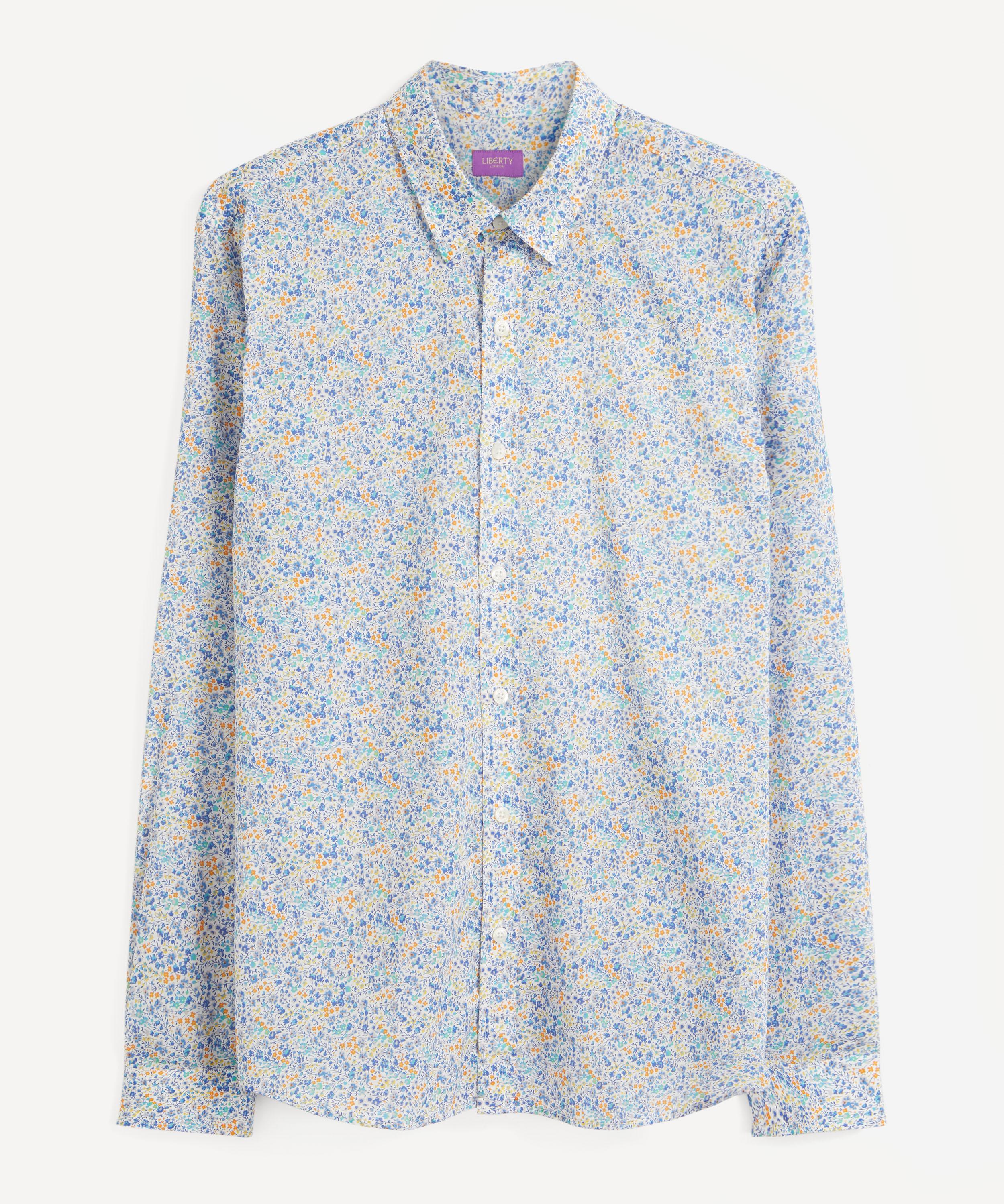 Liberty Phoebe Tana Lawn™ Cotton Casual Classic Slim Fit Shirt In Blue