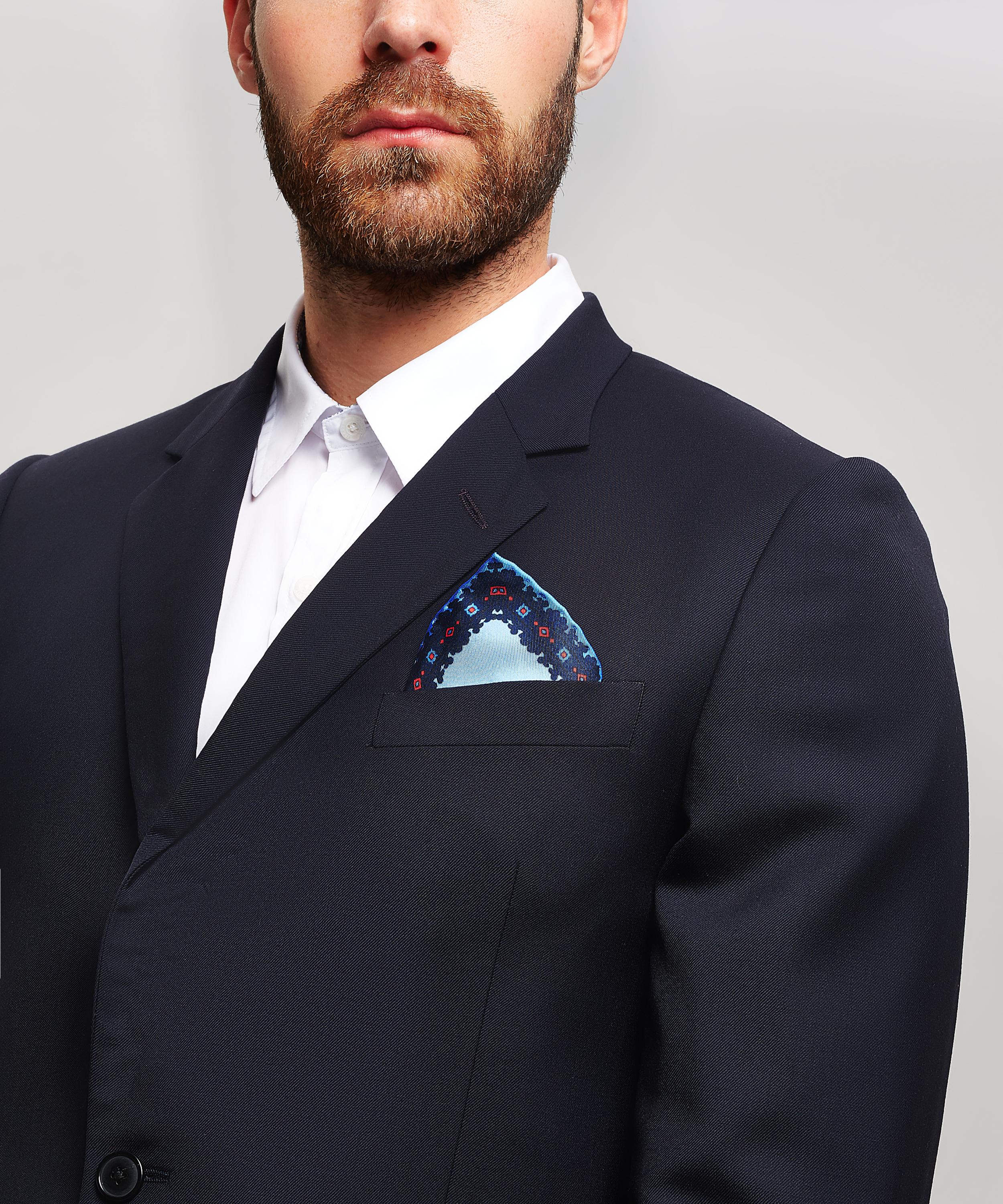 Liberty - Congleton Printed Silk Pocket Square image number 1