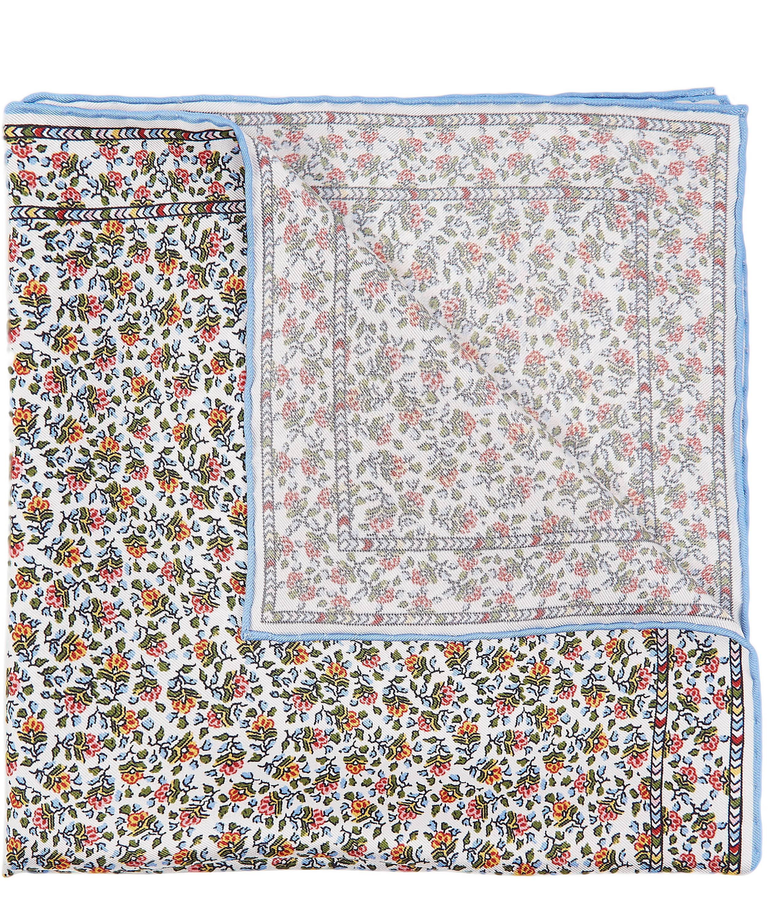 Liberty Floral Summer Wedding Printed Silk Pocket Square | Liberty