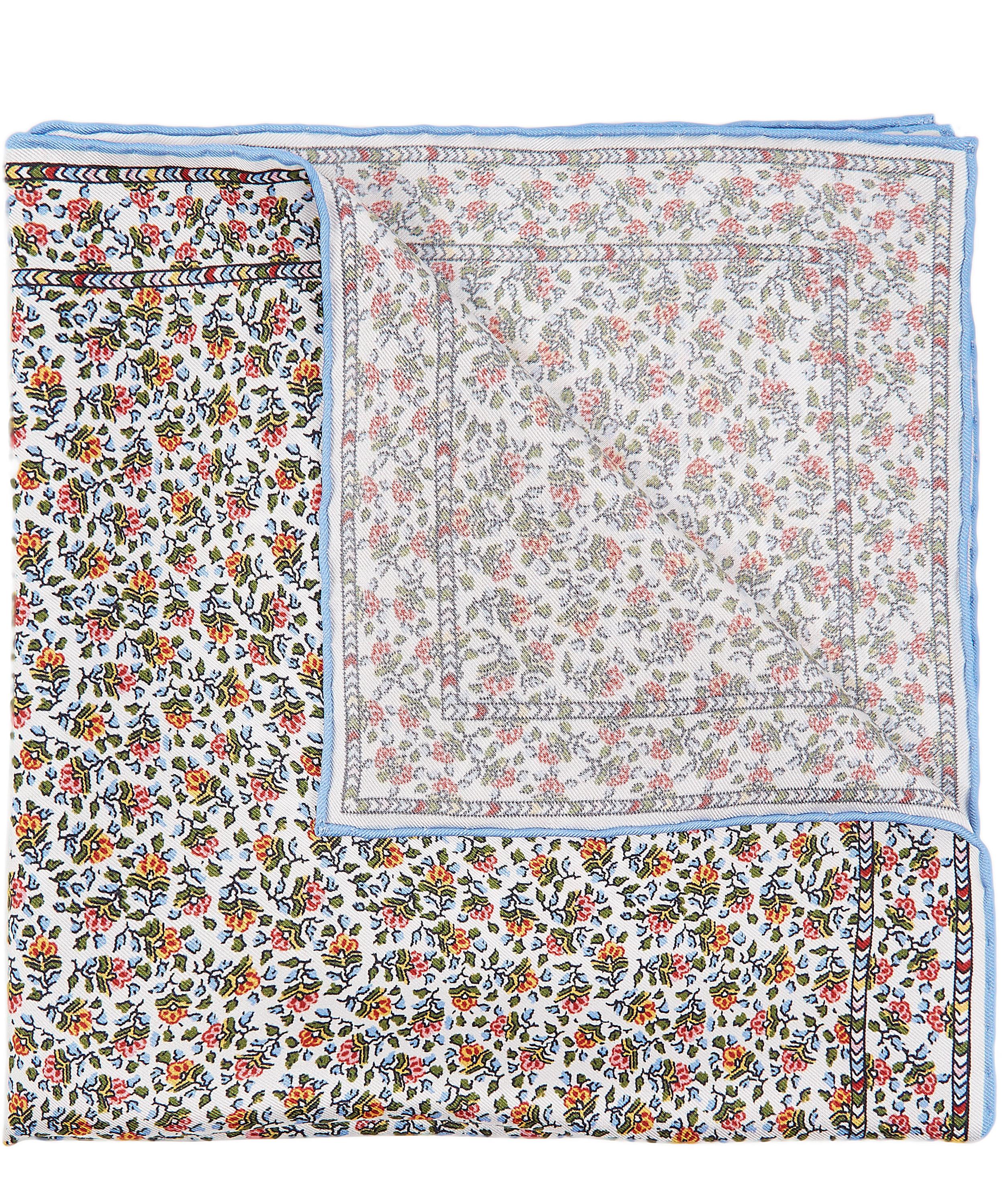 Liberty - Floral Summer Wedding Printed Silk Pocket Square image number 0