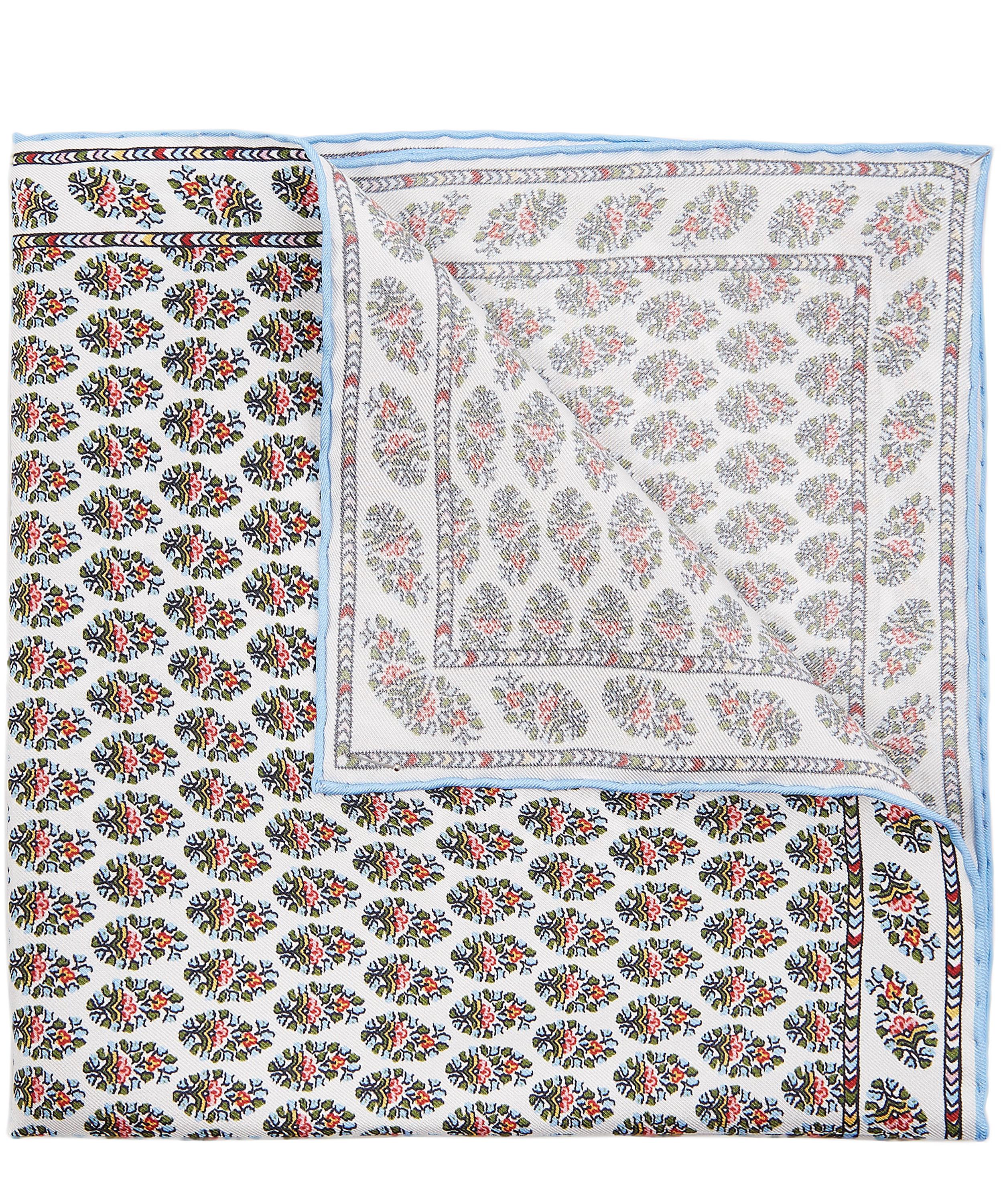 Liberty - Oval Summer Wedding Printed Silk Pocket Square image number 0