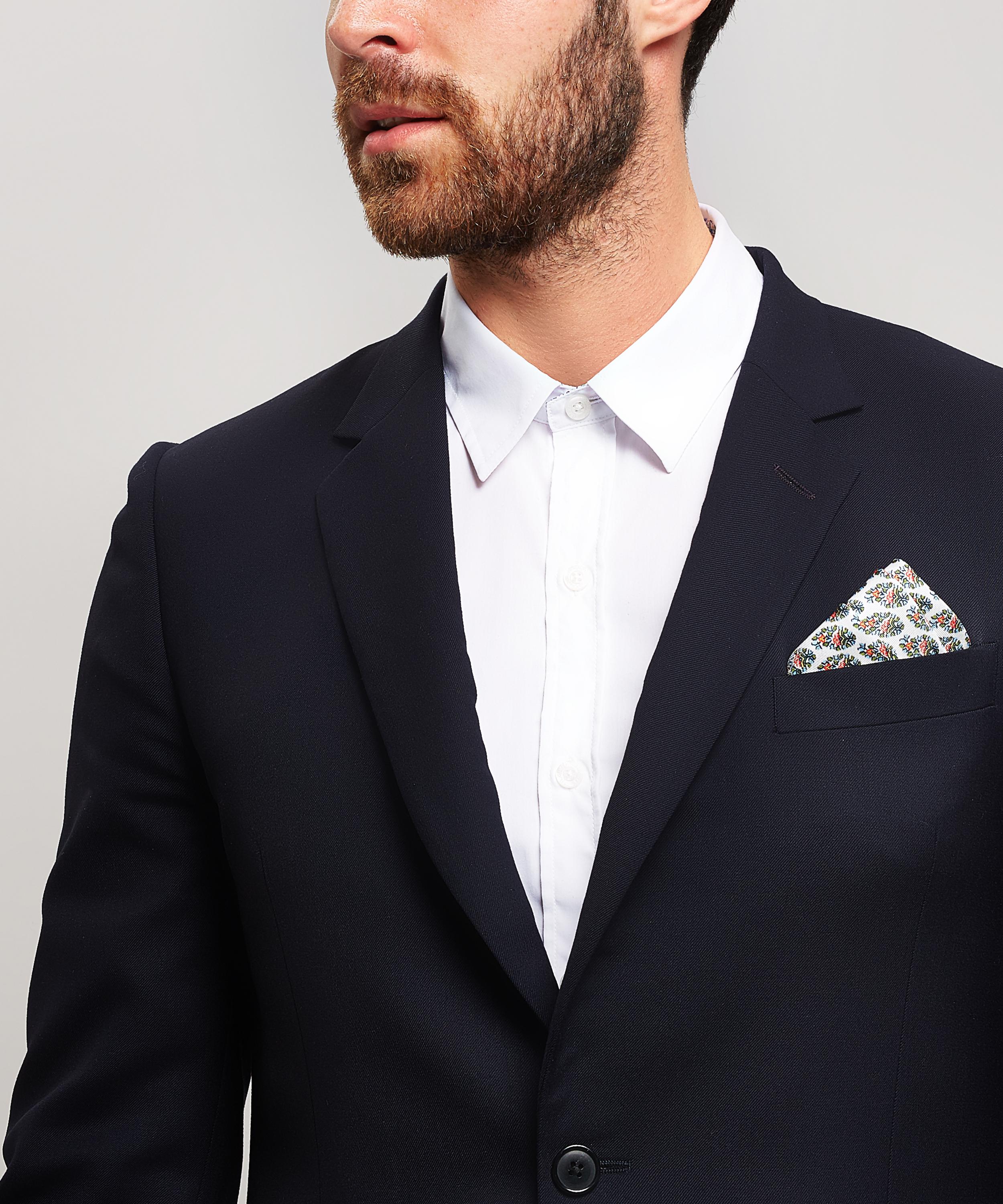 Liberty - Oval Summer Wedding Printed Silk Pocket Square image number 1