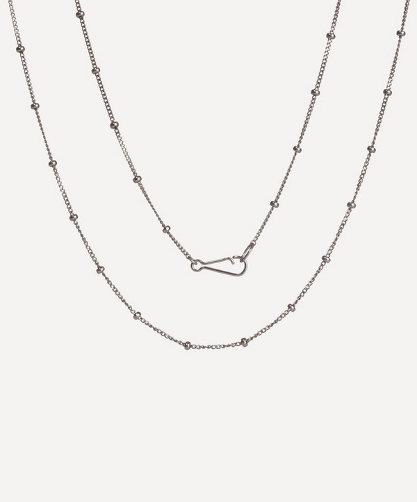 Annoushka - 14ct White Gold Saturn Long Chain Necklace image number null