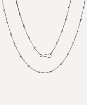 Annoushka - 14ct White Gold Saturn Long Chain Necklace image number 0