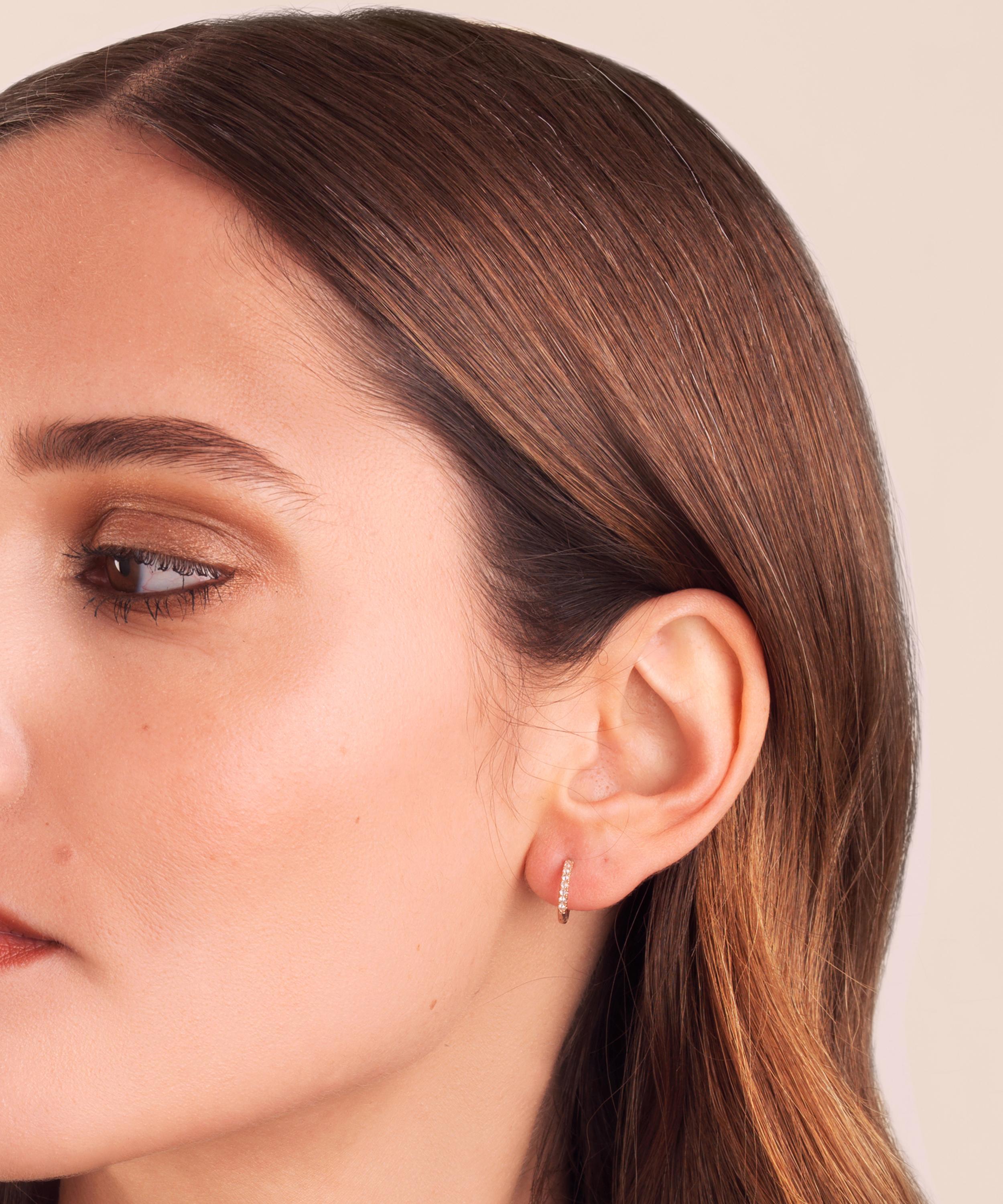 Annoushka - 18ct Rose Gold Dusty Diamonds Large Hoop Earring image number 1