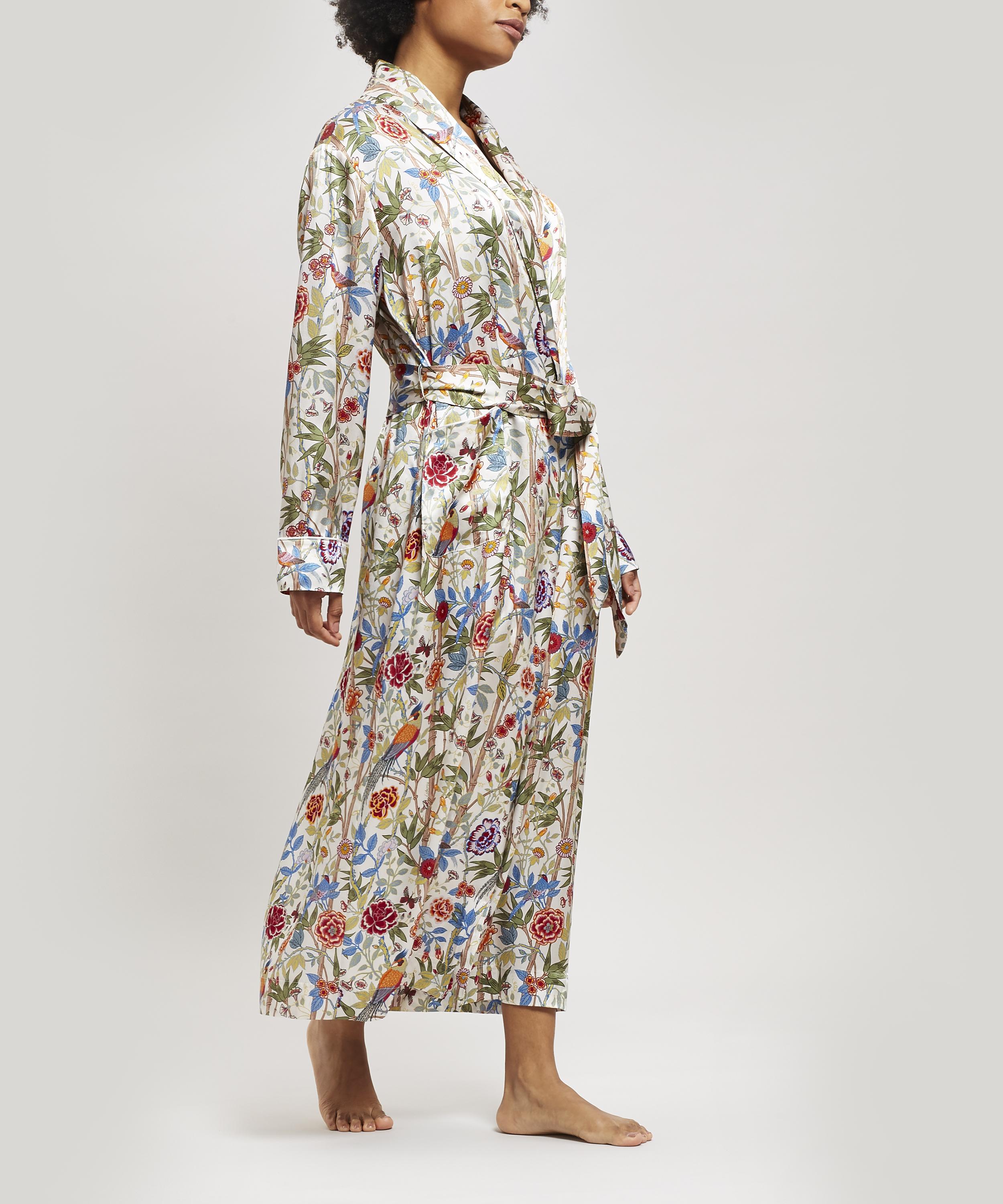 Liberty - Bamboo Garden Silk Charmeuse Long Robe image number 0