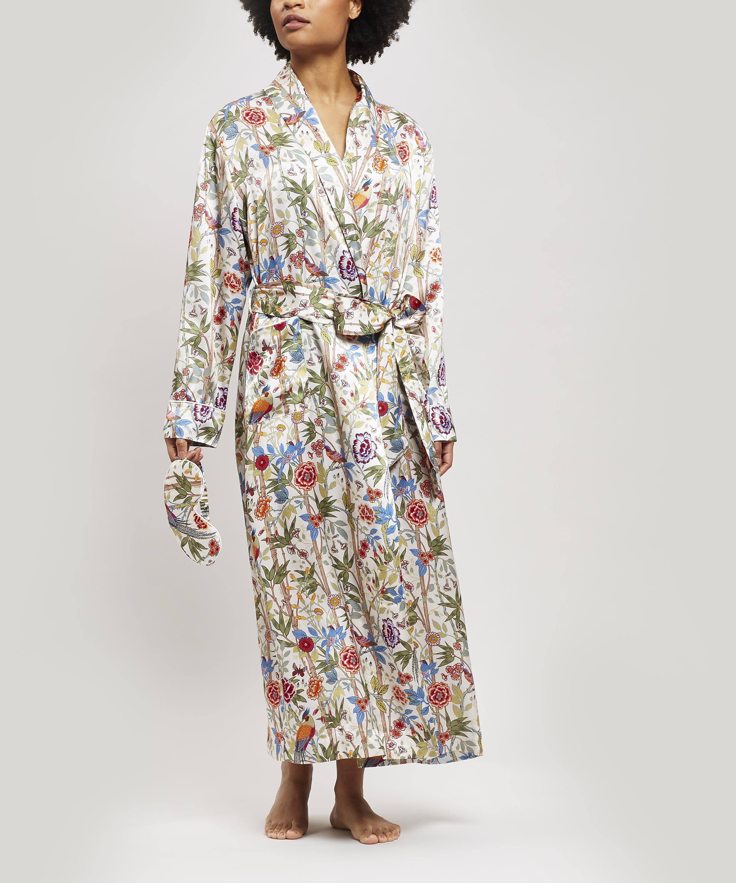 Liberty - Bamboo Garden Silk Charmeuse Long Robe image number 1
