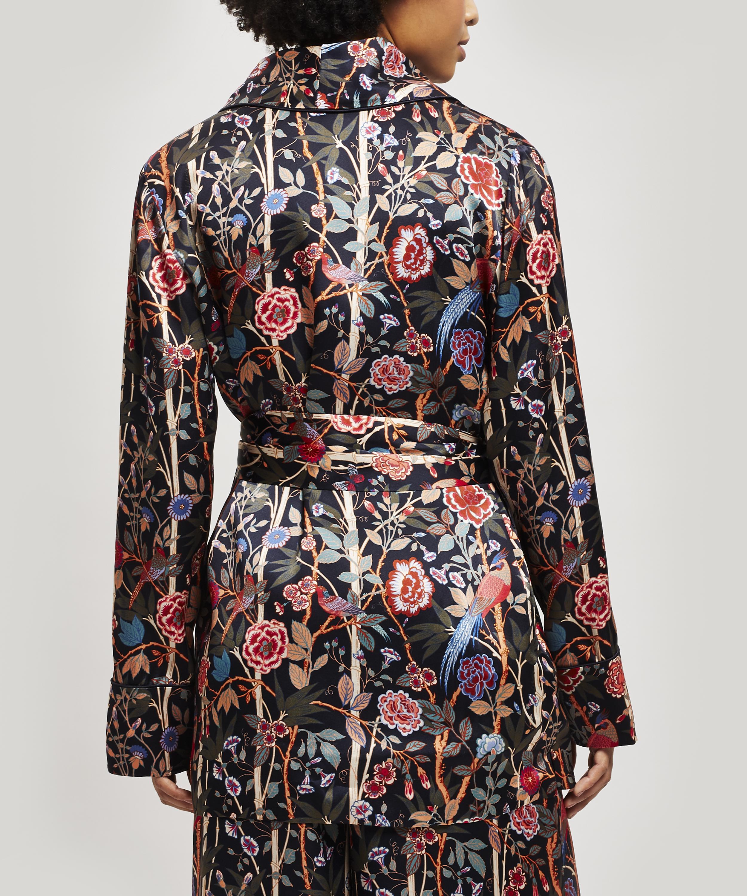 Liberty - Bamboo Garden Silk Charmeuse Wrap Jacket image number 4