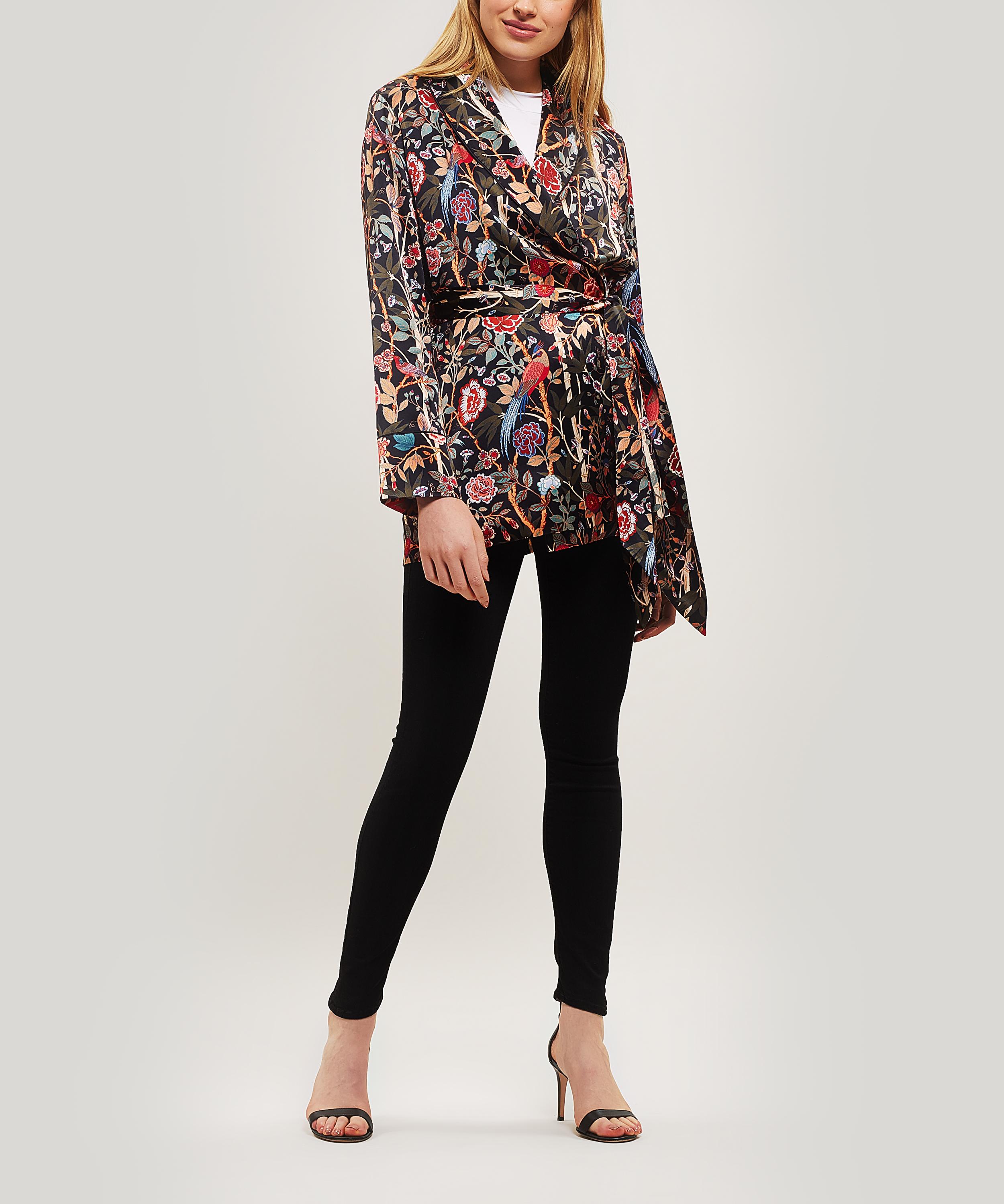 Liberty - Bamboo Garden Silk Charmeuse Wrap Jacket image number 0