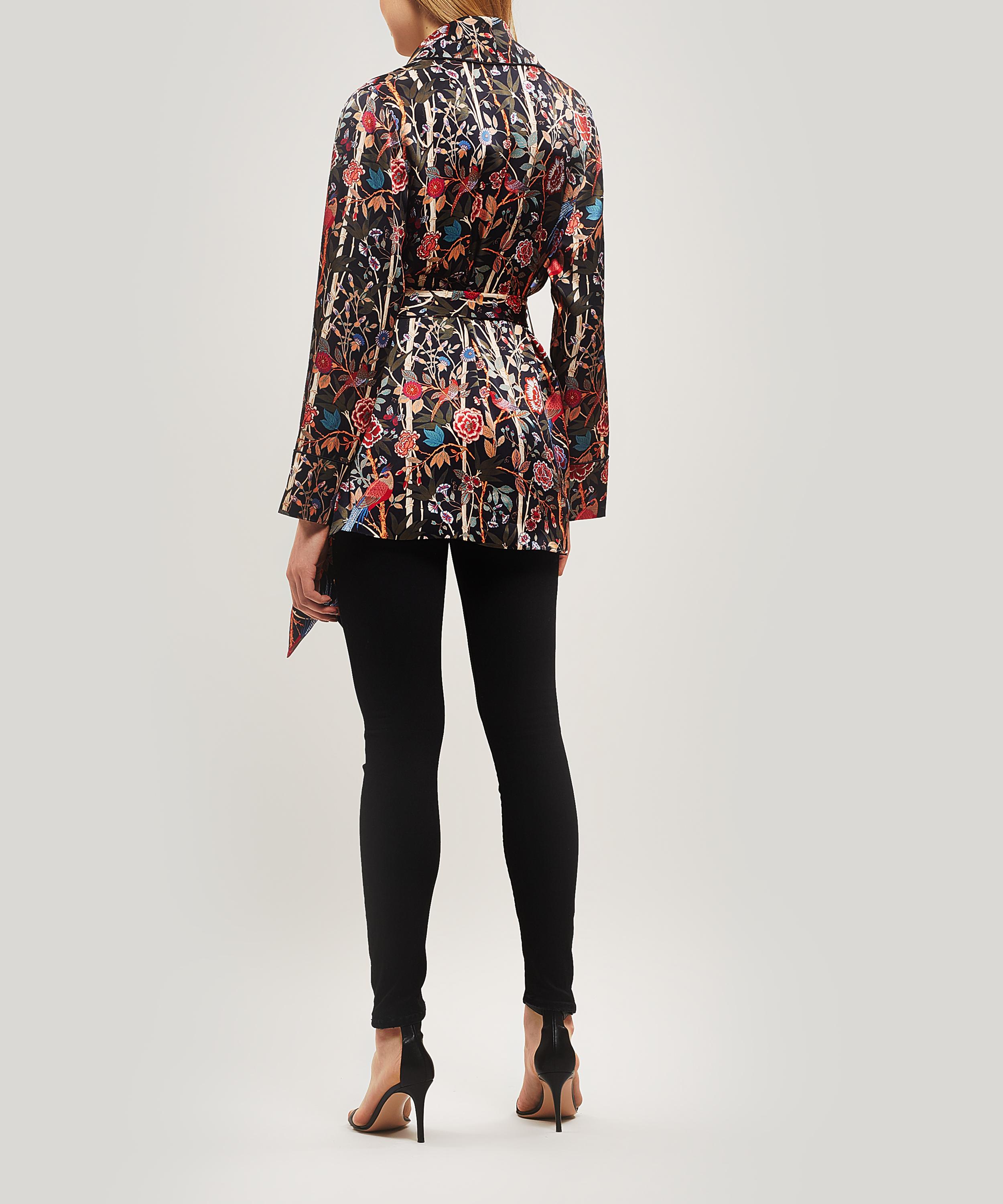 Liberty - Bamboo Garden Silk Charmeuse Wrap Jacket image number 1