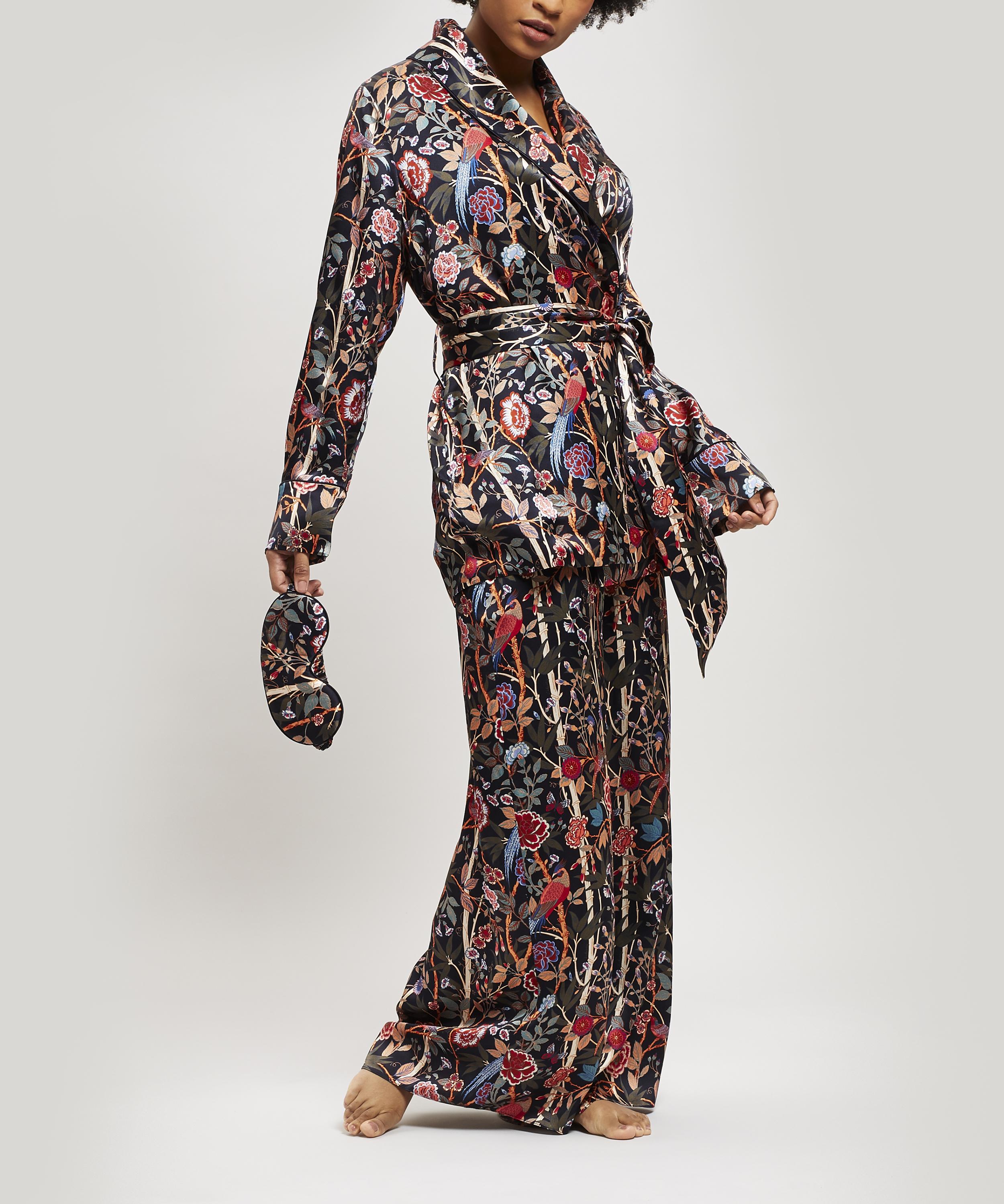 Liberty - Bamboo Garden Silk Charmeuse Palazzo Pants image number 2