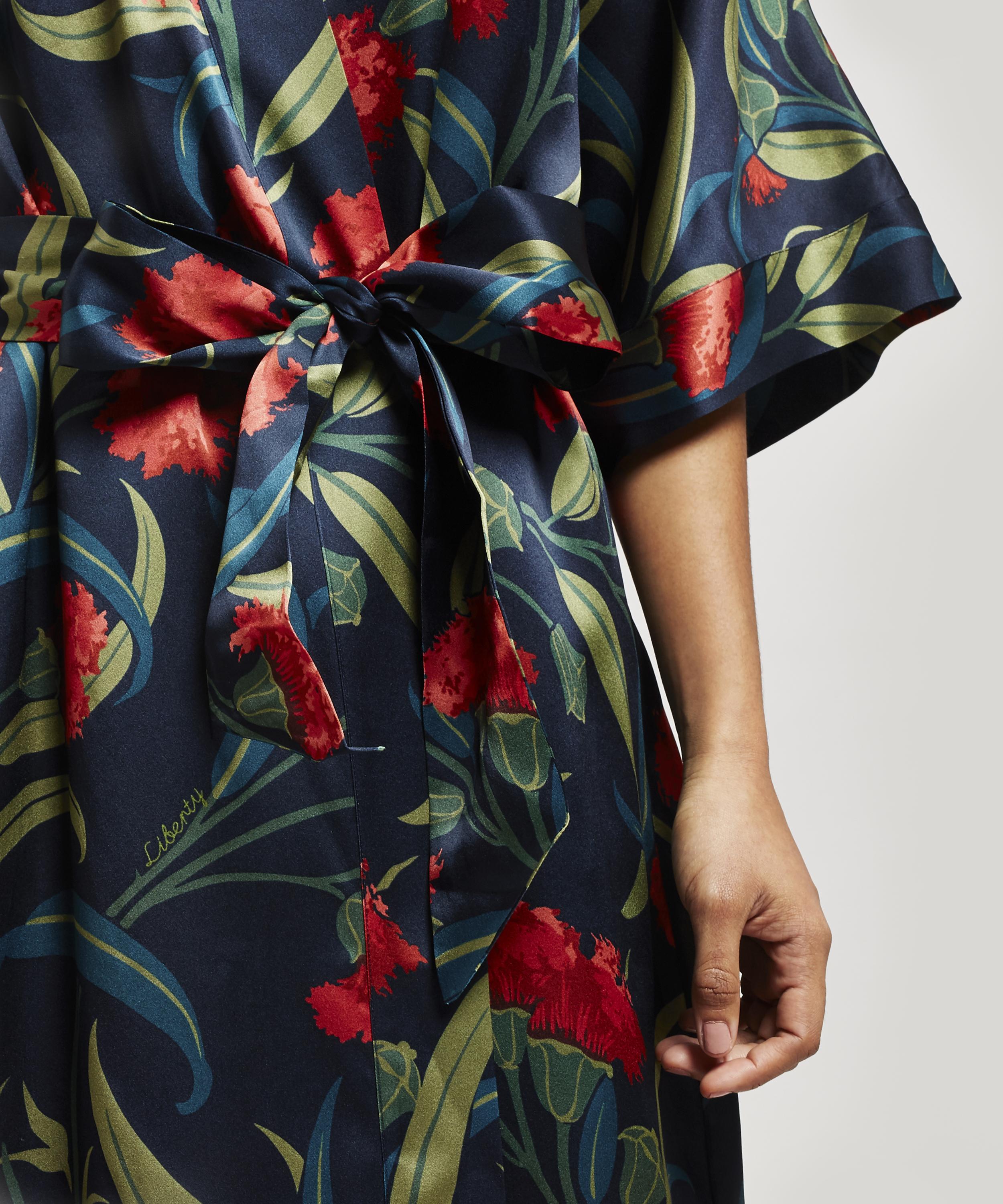 Liberty - Evelyn Silk Charmeuse Long Kimono image number 3