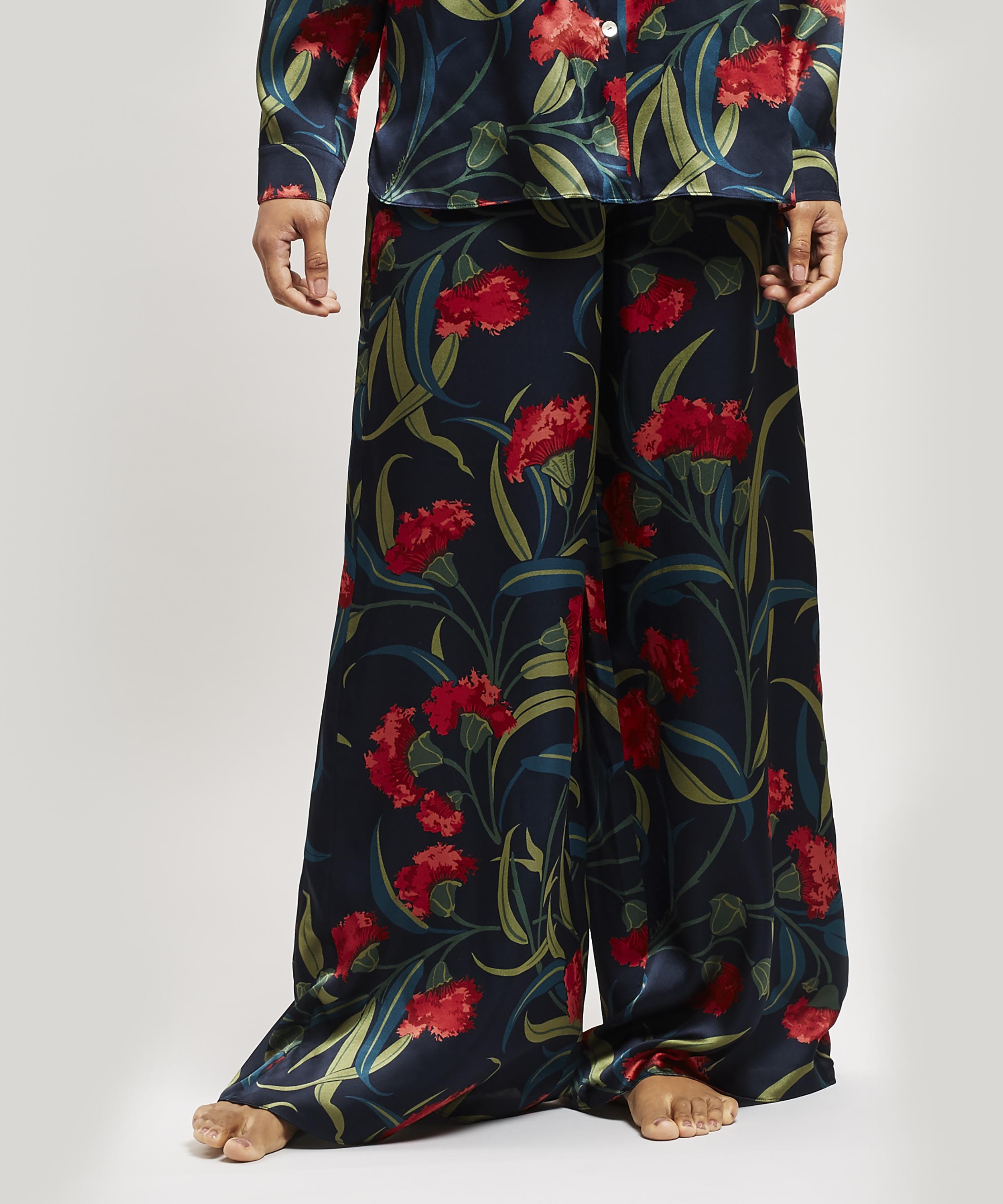 Liberty - Evelyn Silk Charmeuse Palazzo Pants image number 3