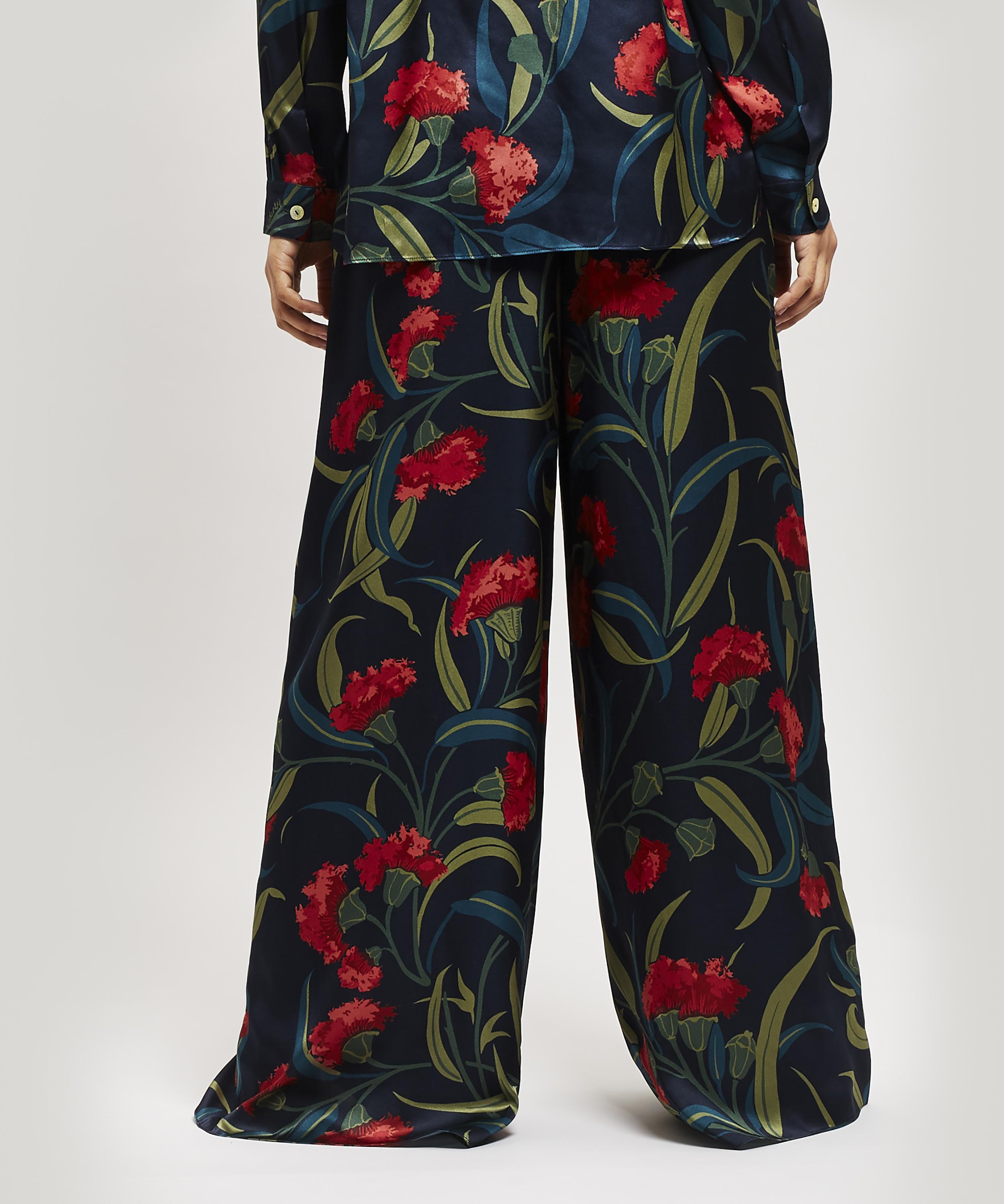 Liberty - Evelyn Silk Charmeuse Palazzo Pants image number 4