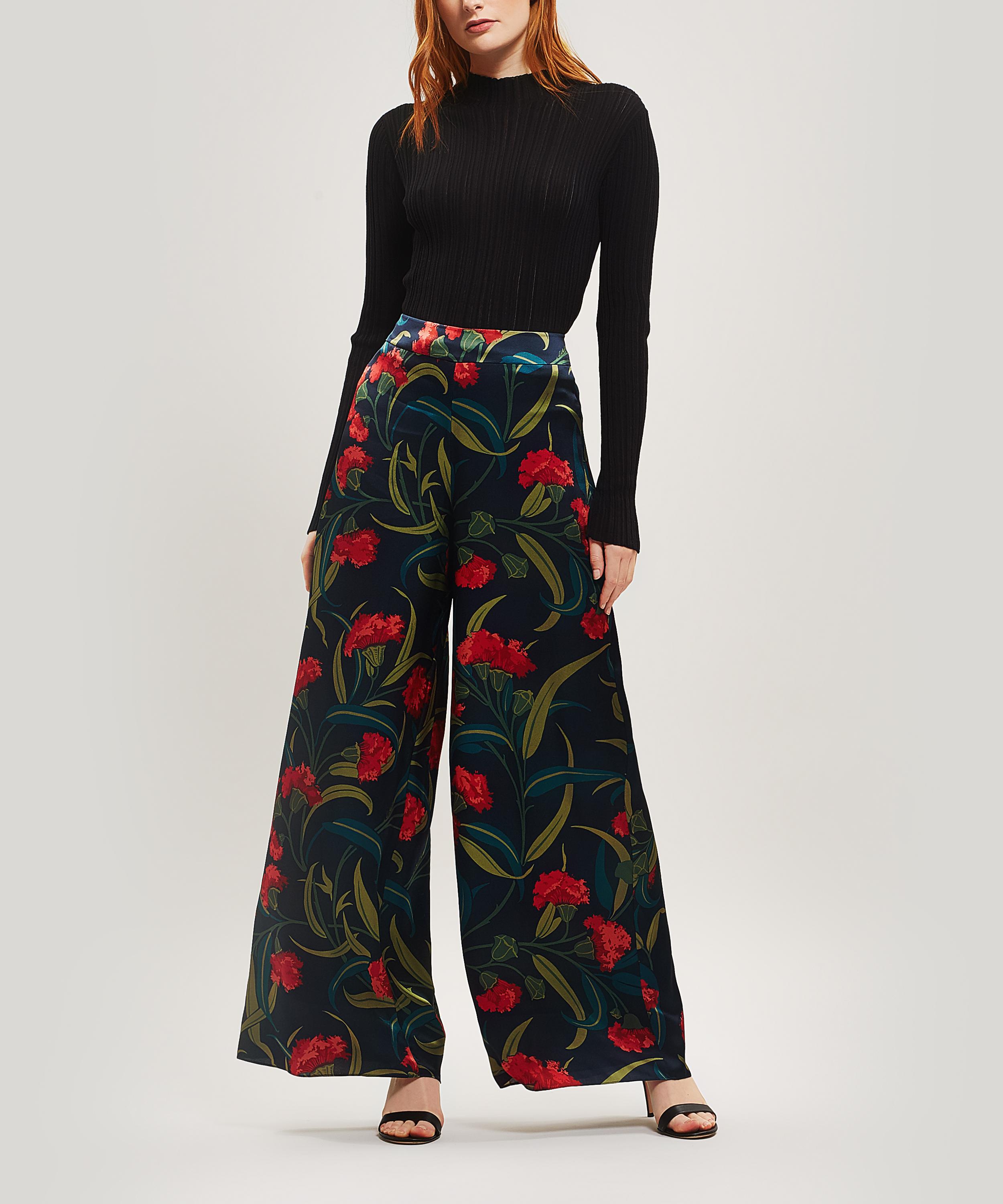 Liberty - Evelyn Silk Charmeuse Palazzo Pants image number 0