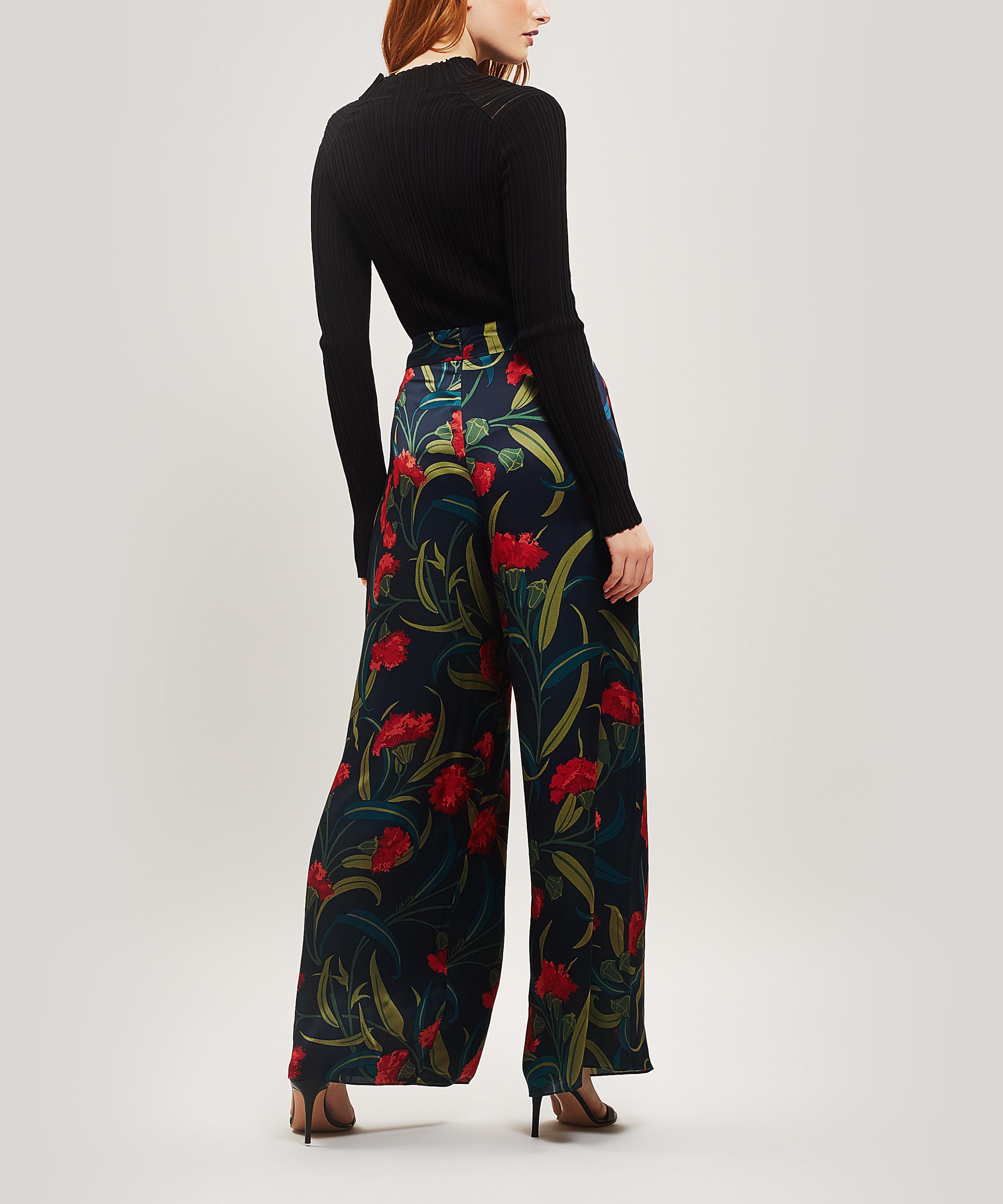 Liberty - Evelyn Silk Charmeuse Palazzo Pants image number 1