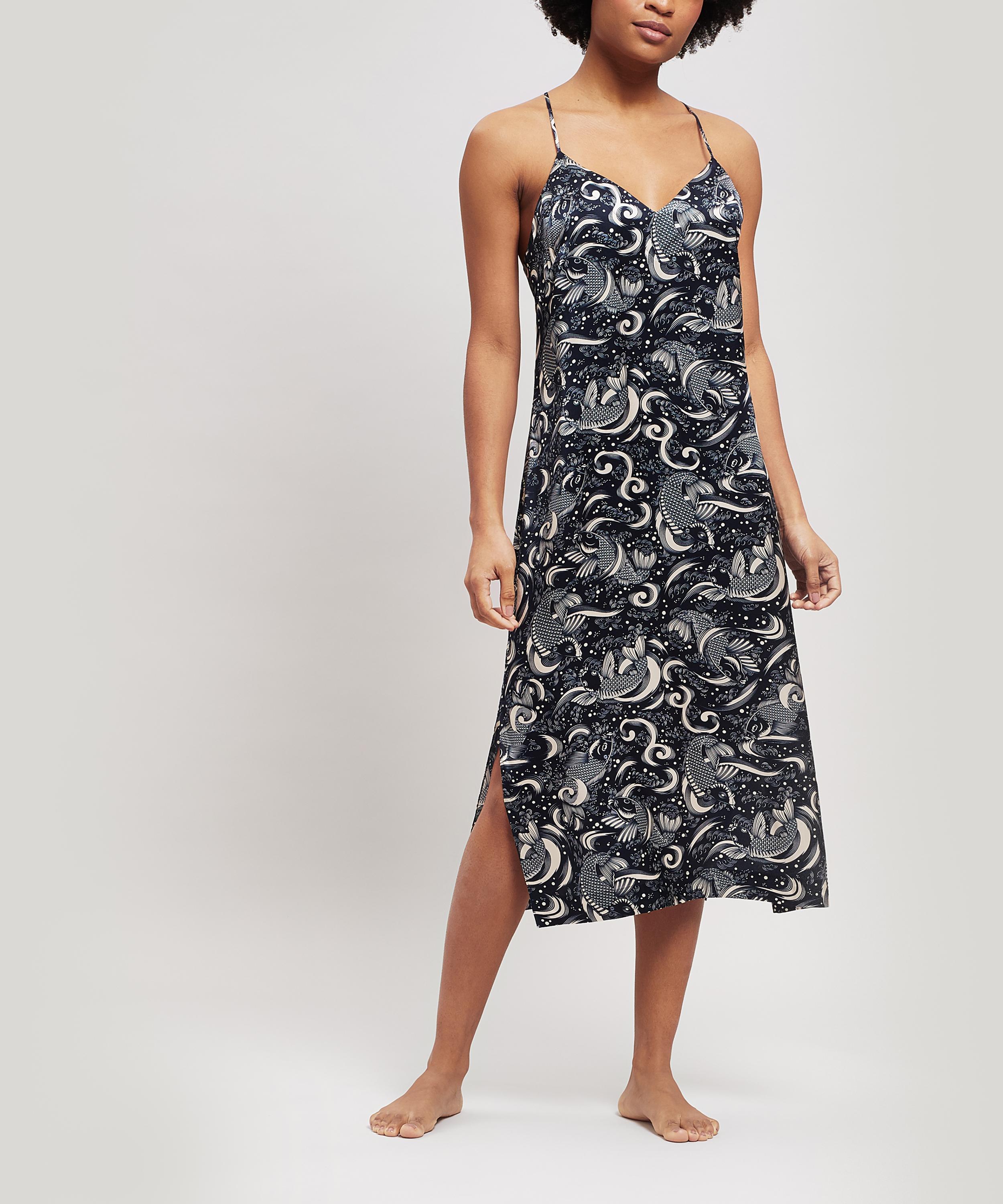 Liberty - Kirie Silk Charmeuse Long Chemise image number 1